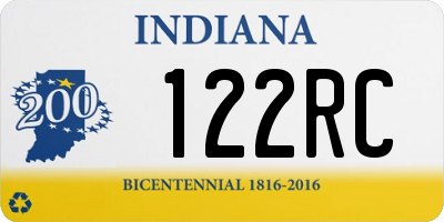 IN license plate 122RC