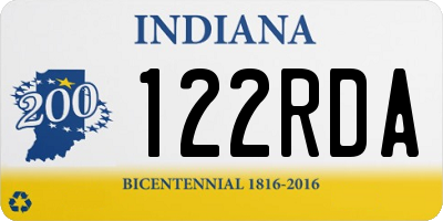 IN license plate 122RDA