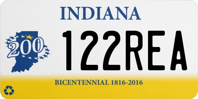 IN license plate 122REA