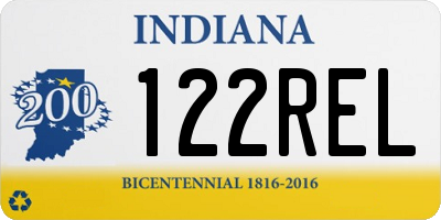 IN license plate 122REL