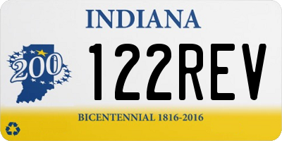 IN license plate 122REV
