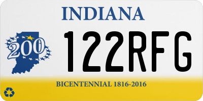 IN license plate 122RFG