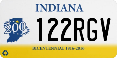 IN license plate 122RGV