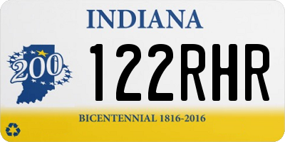 IN license plate 122RHR