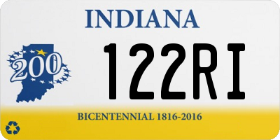 IN license plate 122RI