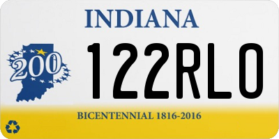 IN license plate 122RLO