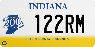 IN license plate 122RM