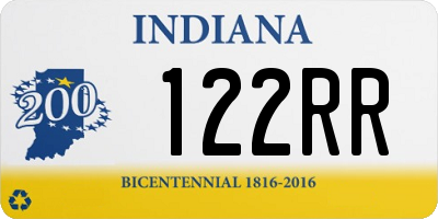 IN license plate 122RR