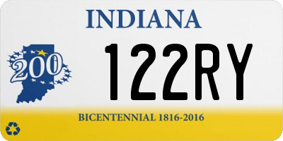 IN license plate 122RY