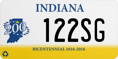 IN license plate 122SG