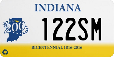 IN license plate 122SM