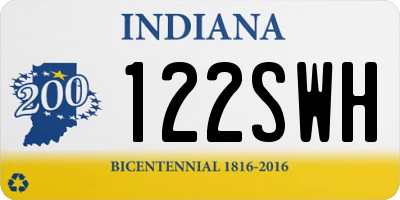 IN license plate 122SWH