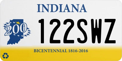 IN license plate 122SWZ