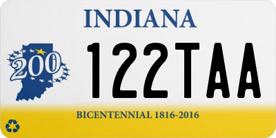 IN license plate 122TAA