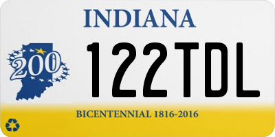 IN license plate 122TDL
