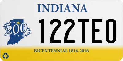 IN license plate 122TEO