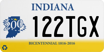IN license plate 122TGX