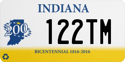 IN license plate 122TM