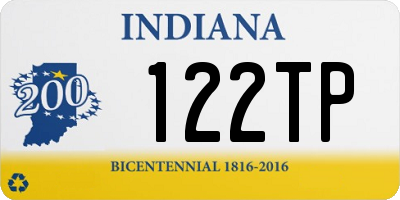 IN license plate 122TP