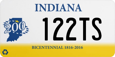 IN license plate 122TS