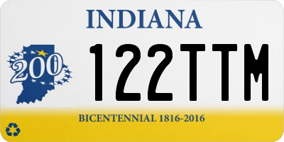 IN license plate 122TTM