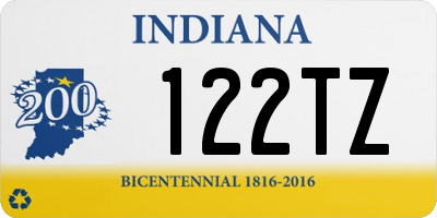 IN license plate 122TZ