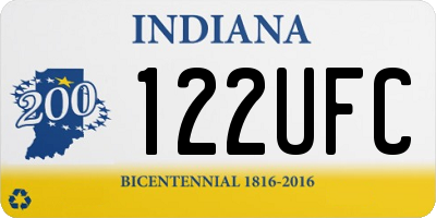 IN license plate 122UFC