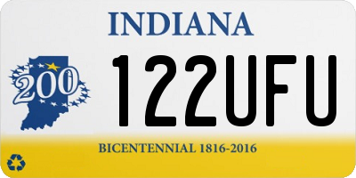 IN license plate 122UFU