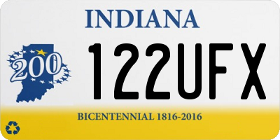 IN license plate 122UFX