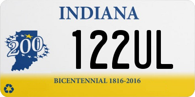 IN license plate 122UL