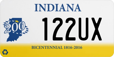 IN license plate 122UX