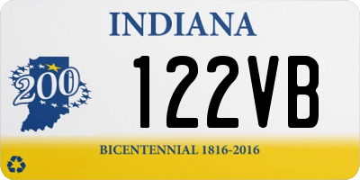 IN license plate 122VB