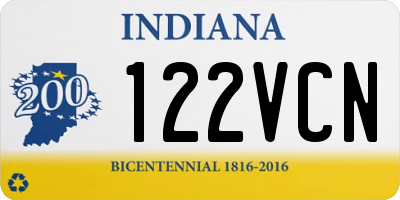 IN license plate 122VCN