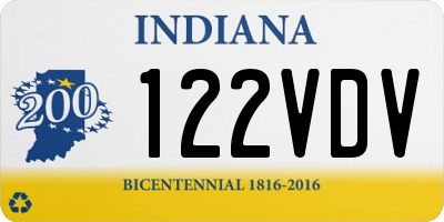 IN license plate 122VDV