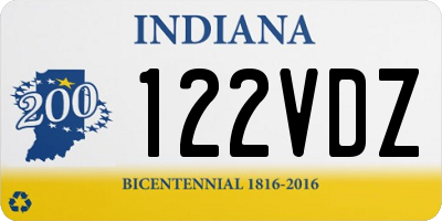 IN license plate 122VDZ