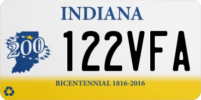 IN license plate 122VFA