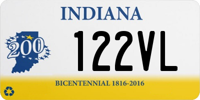 IN license plate 122VL