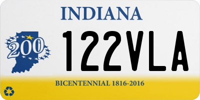 IN license plate 122VLA