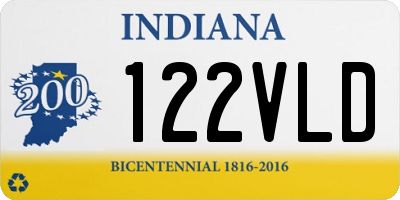 IN license plate 122VLD