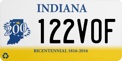 IN license plate 122VOF