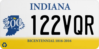 IN license plate 122VQR