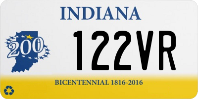 IN license plate 122VR