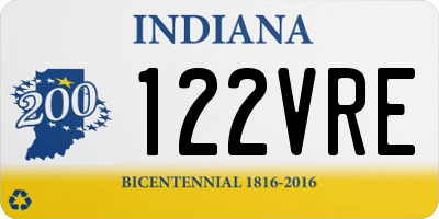 IN license plate 122VRE