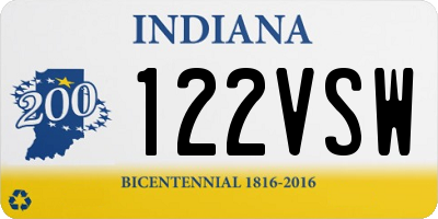 IN license plate 122VSW