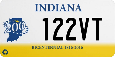 IN license plate 122VT