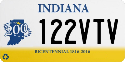 IN license plate 122VTV