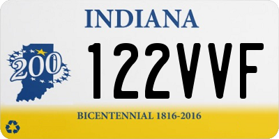 IN license plate 122VVF