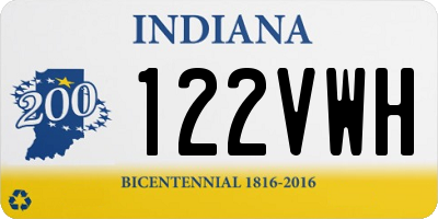 IN license plate 122VWH