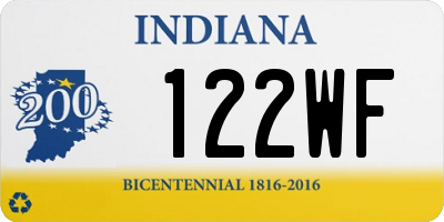 IN license plate 122WF