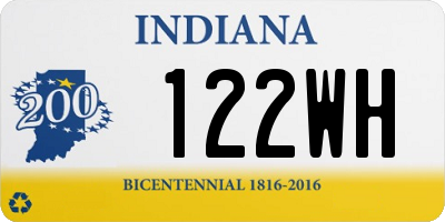 IN license plate 122WH